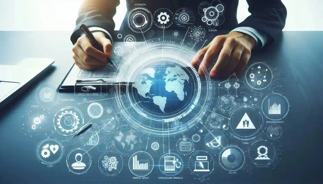AI-Powered ERP Solutions AI-powered ERP dashboard showing artificial intelligence integration and smart automation features